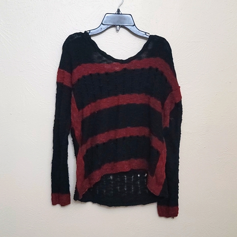 Womens Sm hooded long sleeve knitted sweater by Love Tree happens